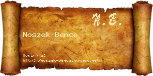 Noszek Bence névjegykártya